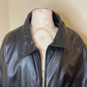 Passport mens 100% leather jacket
